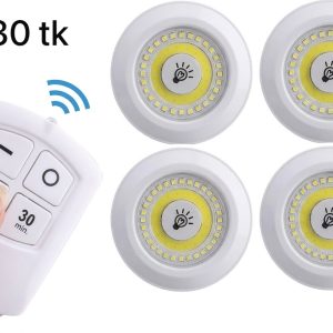 Wireless LED Puck Light With Remote Control 3PCS Set
